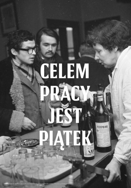 Plakat Celem pracy jest piątek od sklepu Myśli na ścianę