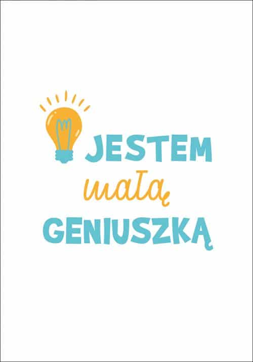 Plakat Jestem małą geniuszką_1 od sklepu Myśli na ścianę