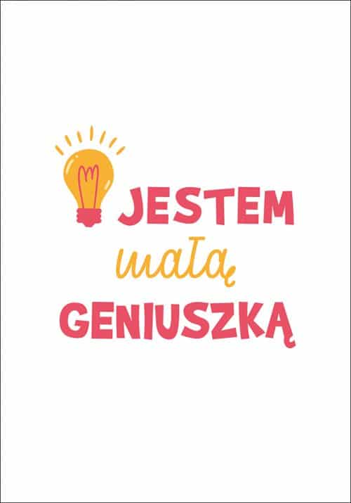 Plakat Jestem małą geniuszką_2 od sklepu Myśli na ścianę