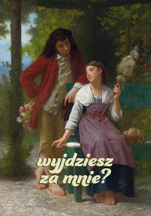 Plakat wyjdziesz za mnie? od sklepu Myśli na ścianę