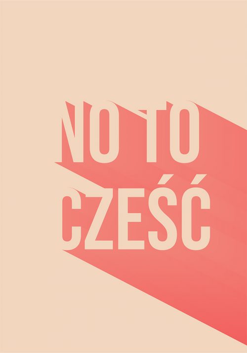 Plakat No to cześć różowy od sklepu Myśli na ścianę