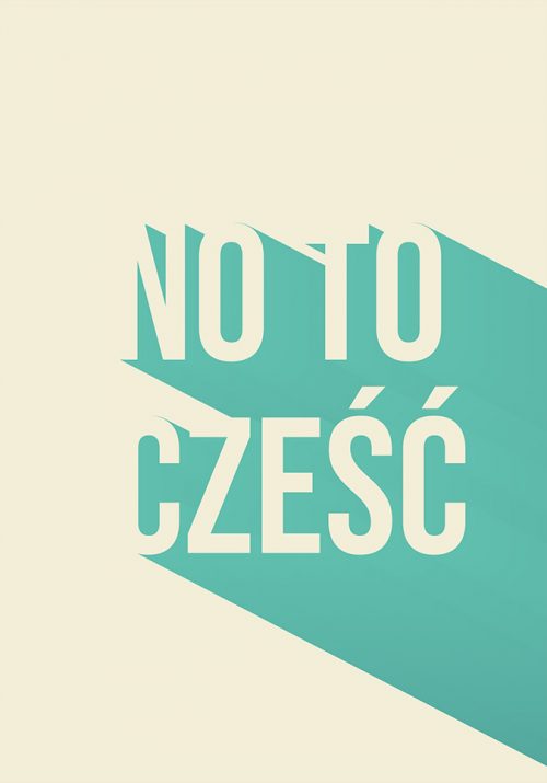 Plakat No to cześć zielony od sklepu Myśli na ścianę