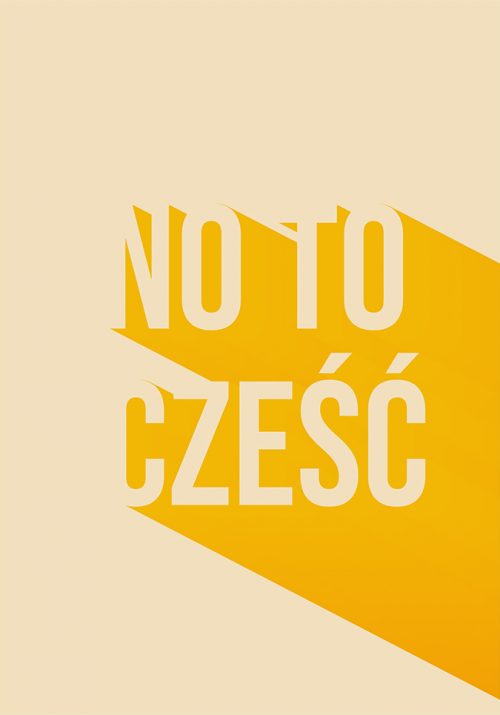 Plakat No to cześć żółty od sklepu Myśli na ścianę