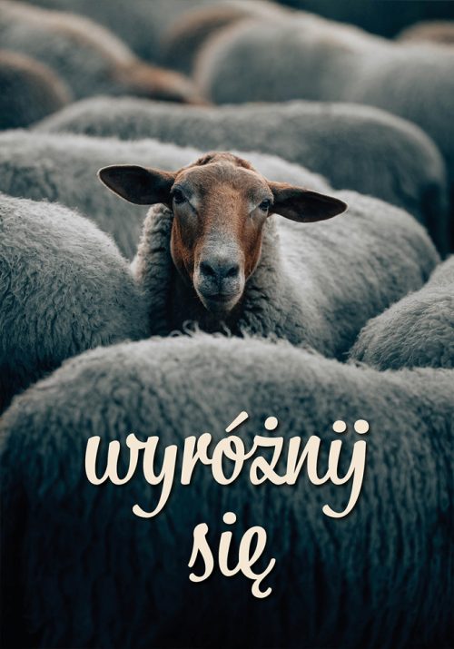 Plakat wyróżnij się od sklepu Myśli na ścianę